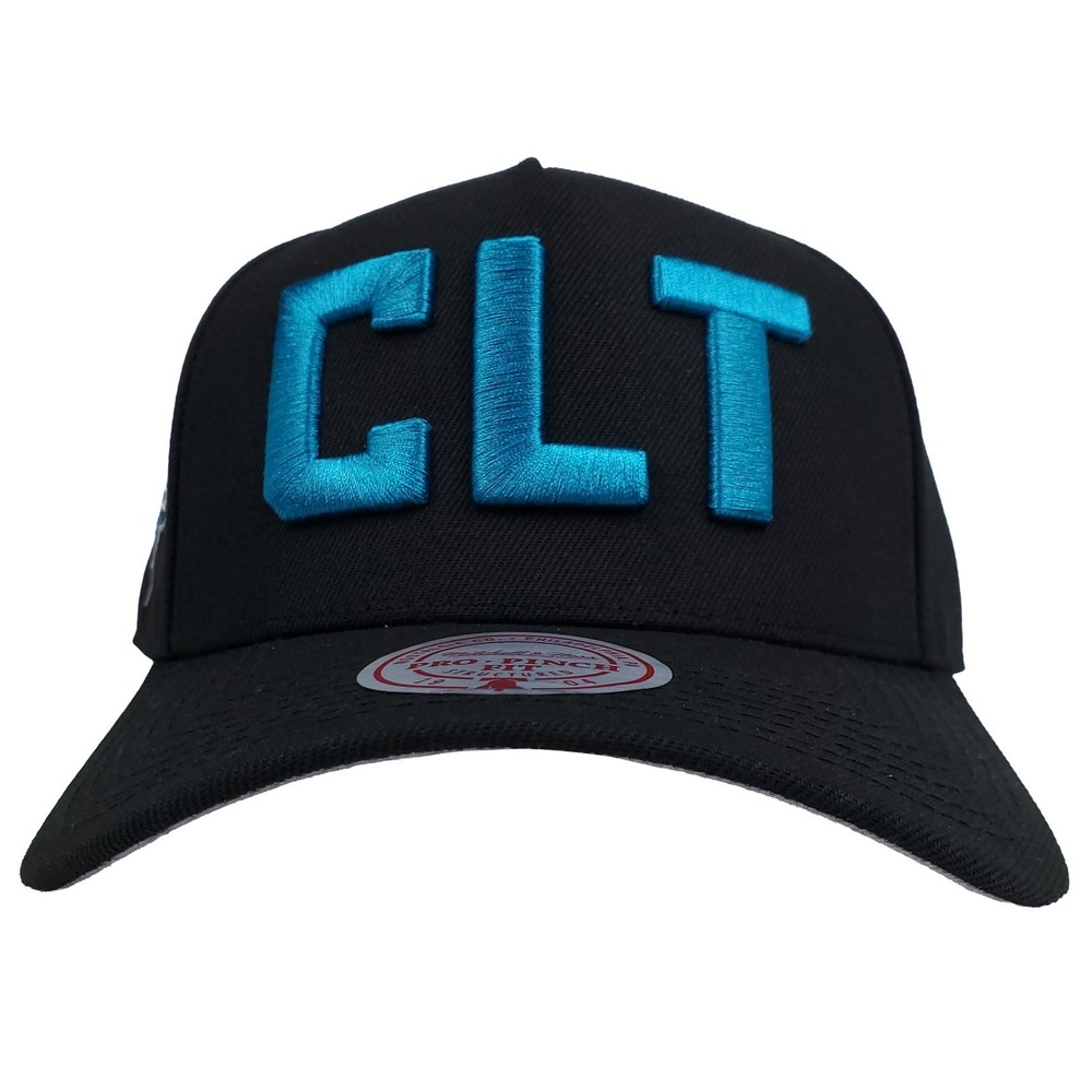 Charlotte Hornets Mitchell & Ness NBA Pro Fit Snapback Hat‎ Cap 3D Logo NWT